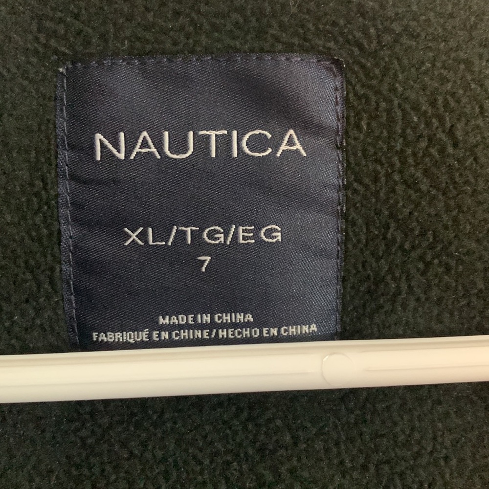 Nautica Toddler Boys Jaket Red Black Water Resistant Lightweight Hooded Size:7 - Picture 10 of 14